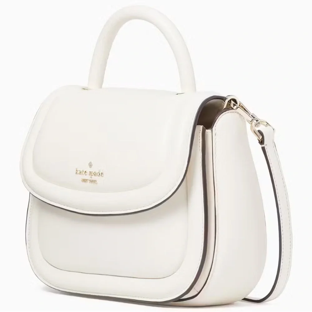 New Kate spade crème white puffy top handle crossbody‎